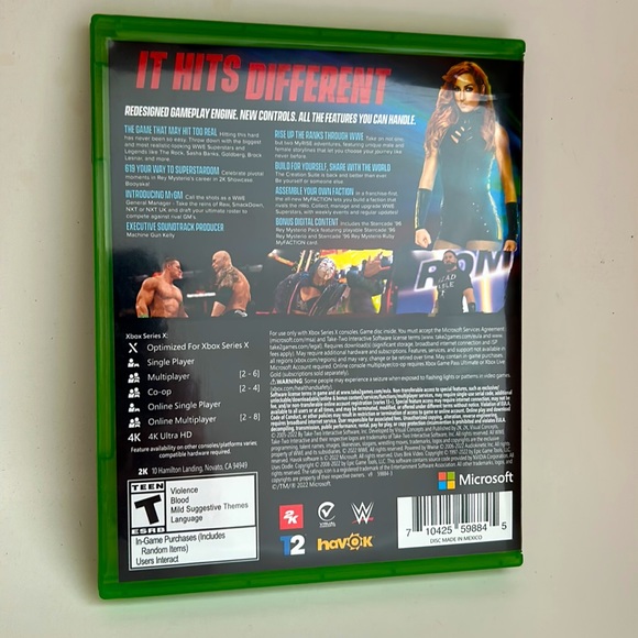 NEW only opened but never used Xbox Series X WWE 2K22 - Picture 3 of 4